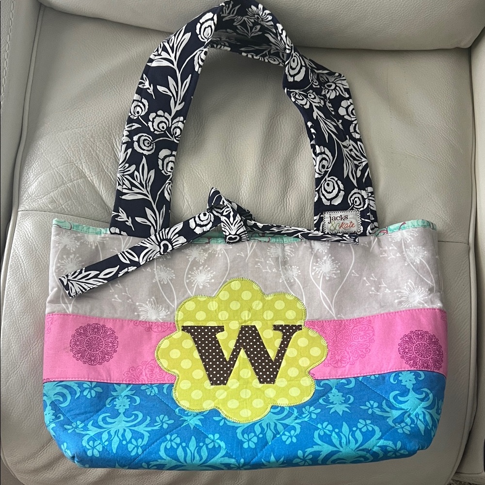 Floral and Striped Tote